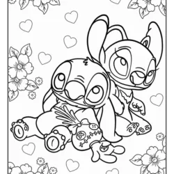 Lilo e Stitch para imprimir e colorir