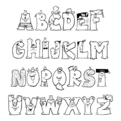 Letras (Alfabeto) para imprimir e colorir