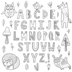 Letras (Alfabeto) para imprimir e colorir