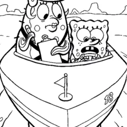 Bob Esponja para imprimir e colorir