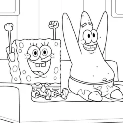 Bob Esponja para imprimir e colorir