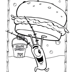 Bob Esponja para imprimir e colorir