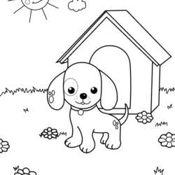 Cachorros para imprimir e colorir