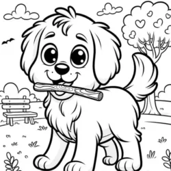 Cachorros para imprimir e colorir