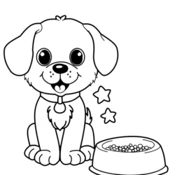 Cachorros para imprimir e colorir