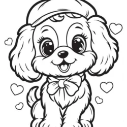 Cachorros para imprimir e colorir