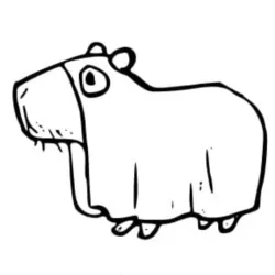 Capivara para imprimir e colorir
