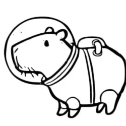 Capivara para imprimir e colorir