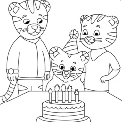 Daniel Tigre para imprimir e colorir