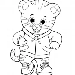 Daniel Tigre para imprimir e colorir