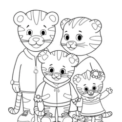 Daniel Tigre para imprimir e colorir