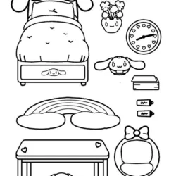 Cinnamoroll para imprimir e colorir