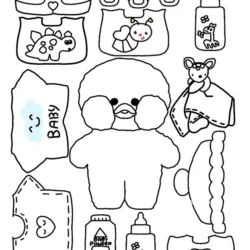 Paper Duck para imprimir e colorir