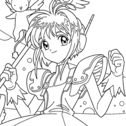 Sakura Card Captors para imprimir e colorir