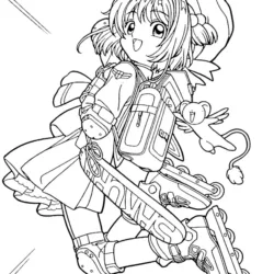 Sakura Card Captors para imprimir e colorir