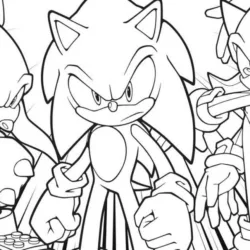 Sonic para imprimir e colorir