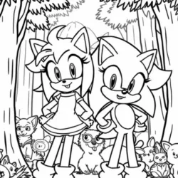 Sonic para imprimir e colorir