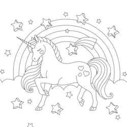 Unicórnio para imprimir e colorir