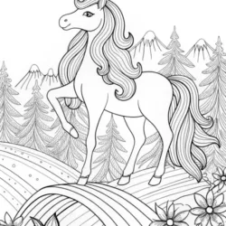 Unicórnio para imprimir e colorir