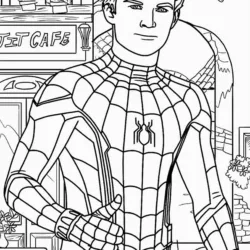 Homem-Aranha para imprimir e colorir