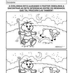 Atividade de alfabetização de 7 erros para imprimir e colorir