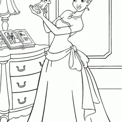 A Princesa e o Sapo para imprimir e colorir