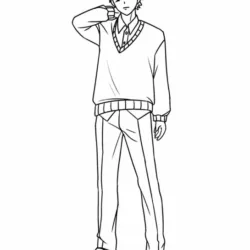Anime para imprimir e colorir