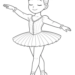 Bailarina para imprimir e colorir