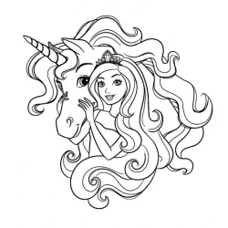 Barbie para imprimir e colorir
