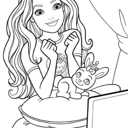 Barbie para imprimir e colorir