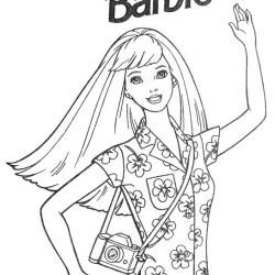 Barbie para imprimir e colorir