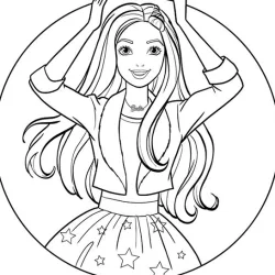 Barbie para imprimir e colorir