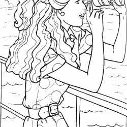Barbie para imprimir e colorir