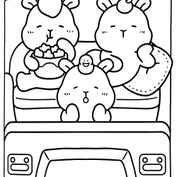 Capivara Capy Capy para colorir e imprimir