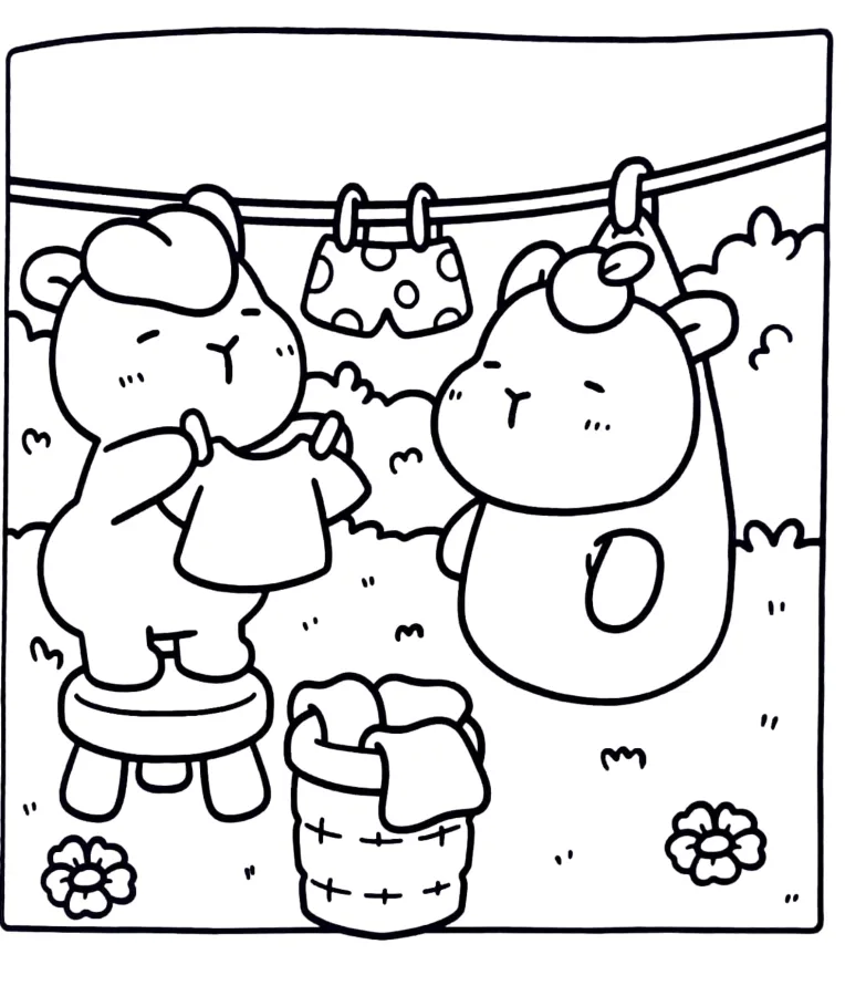 Capivara Capy Capy para colorir e imprimir