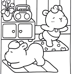 Capivara Capy Capy para colorir e imprimir
