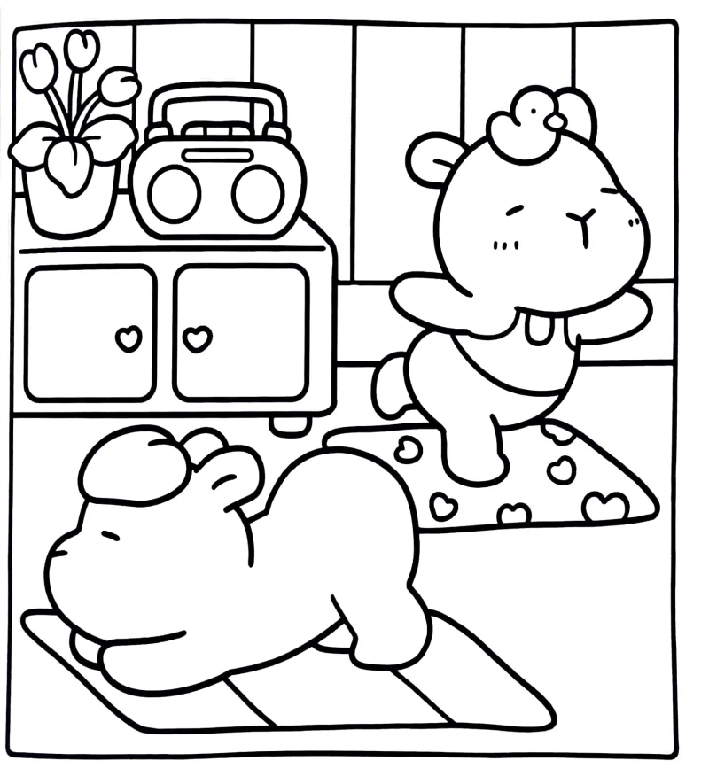 Capivara Capy Capy para colorir e imprimir