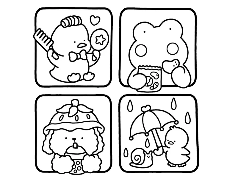 Cute & Cozy para imprimir e colorir