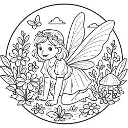 Fadas para imprimir e colorir