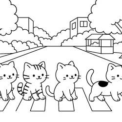 Gatos para imprimir e colorir