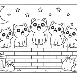 Gatos para imprimir e colorir