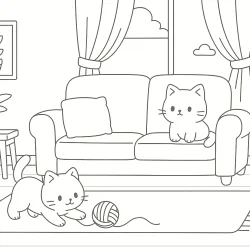 Gatos para imprimir e colorir