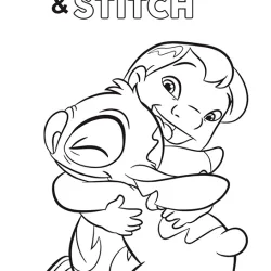 Lilo e Stitch para imprimir e colorir
