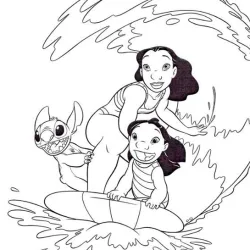 Lilo e Stitch para imprimir e colorir