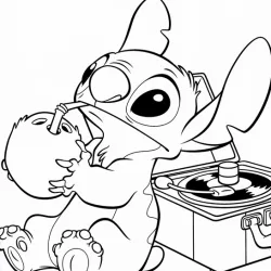 Lilo e Stitch para imprimir e colorir