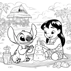 Lilo e Stitch para imprimir e colorir