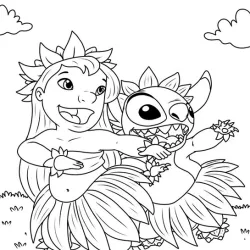 Lilo e Stitch para imprimir e colorir