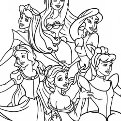 Princesas para imprimir e colorir