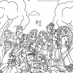 Princesas para imprimir e colorir