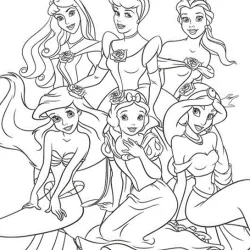 Princesas para imprimir e colorir